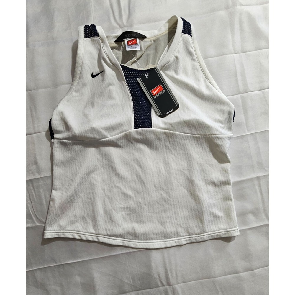 NIKE Sphere Running Tennis Tank Top White Blue XL